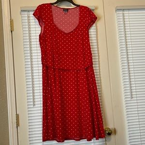 Red polka dot retro dress